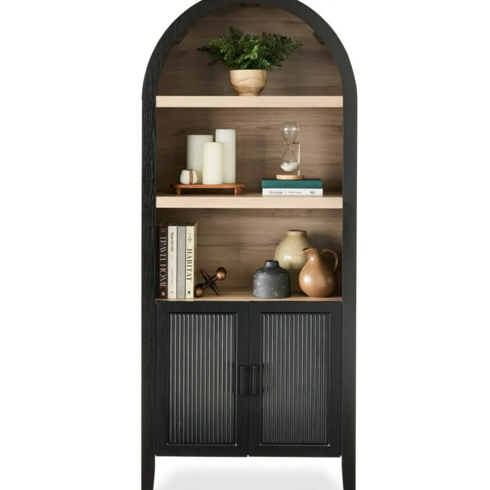 Best Choice Products 72in Tall Arched 5-Tier Bookshelf Storage Cabinet w/ Adjustable Shelves