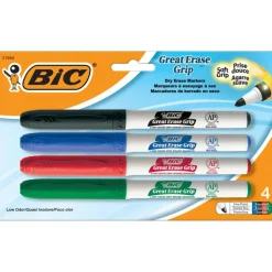 BIC® Great Erase Grip Dry Erase Fine Point Markers, 6 Packs of 4