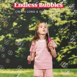 14.6’’ Big Bubble Wands for Kids, 1 Dozen Bubble Wand Bulk with Refill Solution for Summer Toy Party
