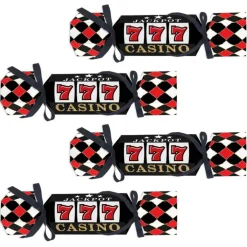 Big Dot of Happiness Las Vegas - No Snap Casino Party Table Favors - DIY Cracker Boxes - Set of 12