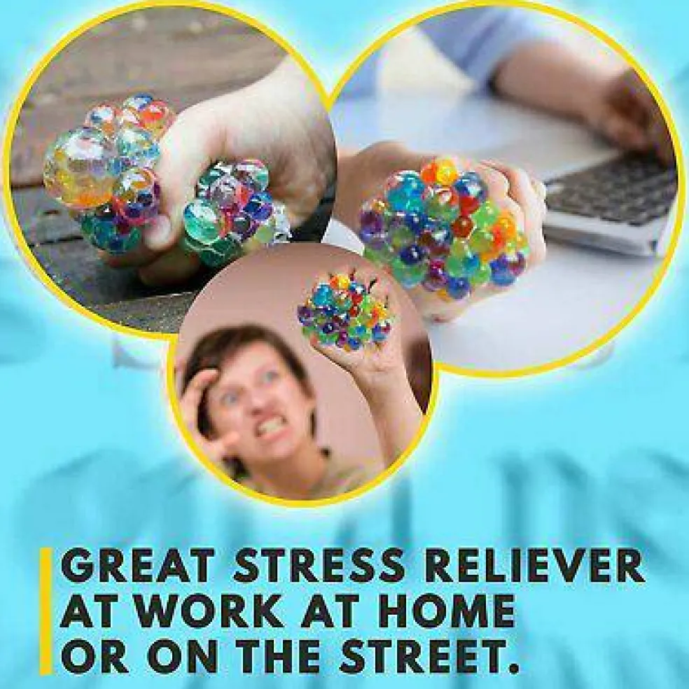 Big Mo's Toys Mesh Balls - Squishy Fidget Balls Stress Reliever For Adults - 12 Pack