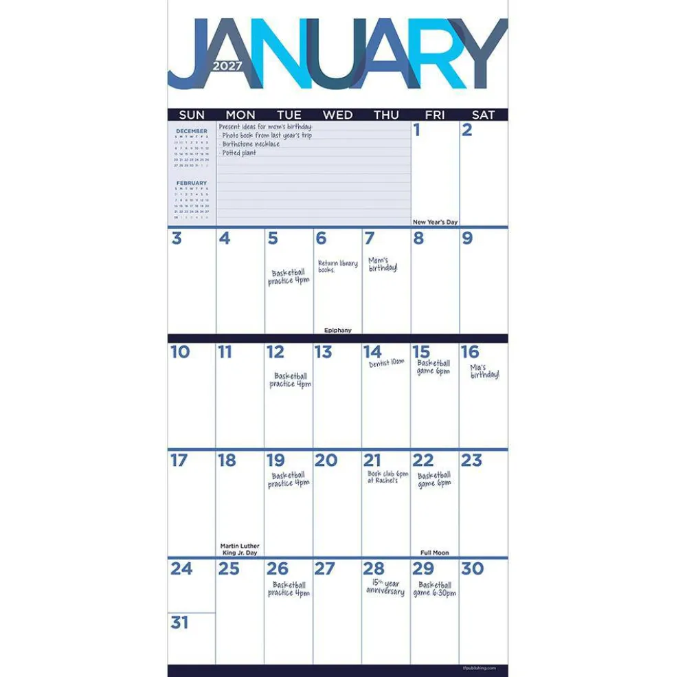 2027 Big Print Mini Calendar