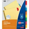 Big Tab™ Insertable Dividers, Buff Paper, 8-Tab Set, Multicolor
