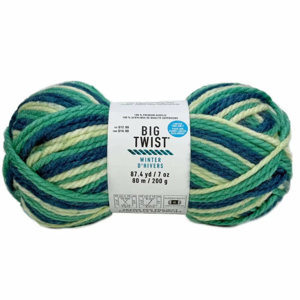 Big Twist® Winter Super Bulky Stripes & Sparkles Yarn