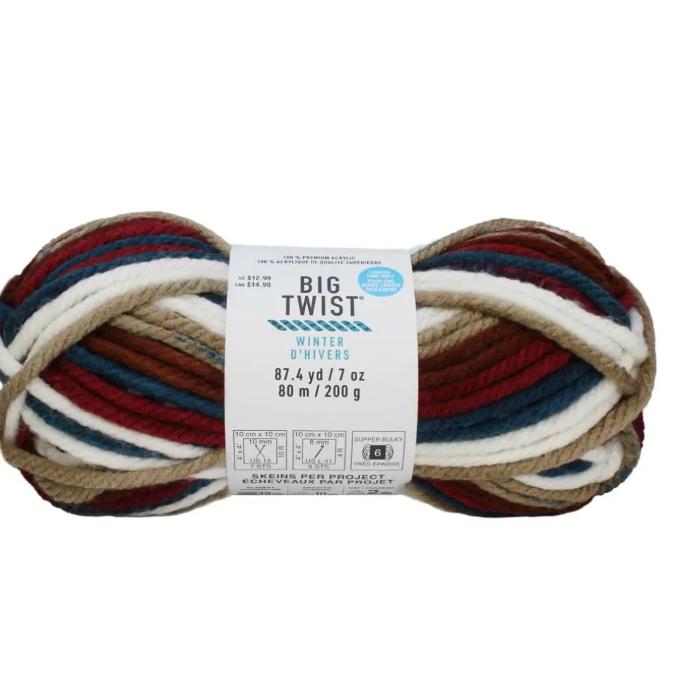Big Twist® Winter Super Bulky Stripes & Sparkles Yarn