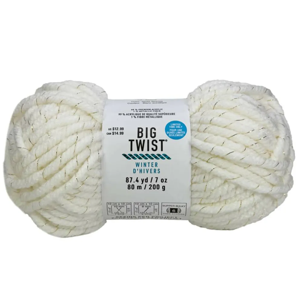 Big Twist® Winter Super Bulky Stripes & Sparkles Yarn
