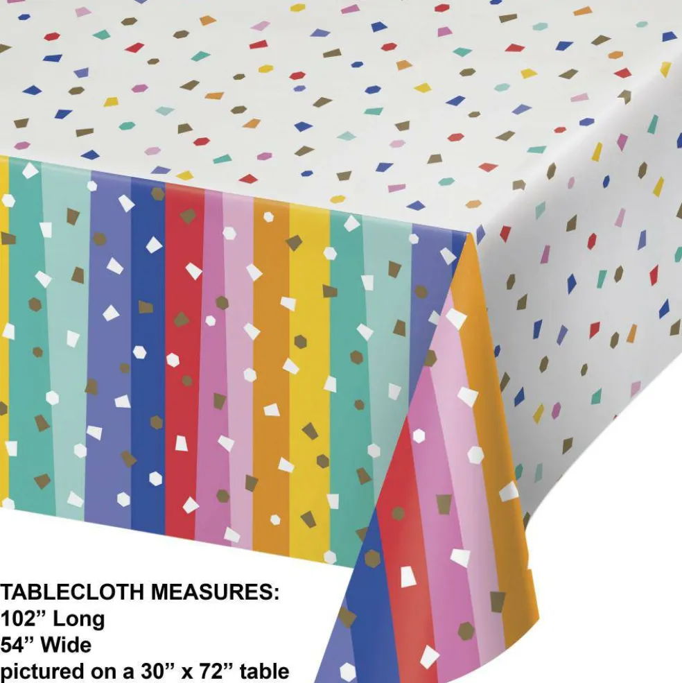 Birthday Confetti Tablecover 54" x 102"