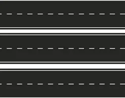 Black and White road roadway Edible Cake Topper