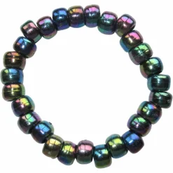 Black Aurora Borealis Pony Beads by Creatology™, 6mm x 9mm