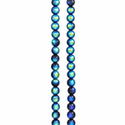 Black Aurora Borealis Round Glass Beads, 10mm by Bead Landing™