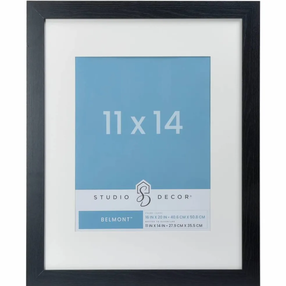 Black Belmont Frame with Mat by Studio Décor®