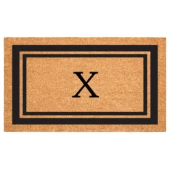 Black Border Monogram Doormat