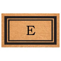 Black Border Monogram Doormat