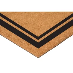 Black Border Monogram Doormat