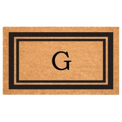 Black Border Monogram Doormat
