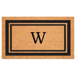 Black Border Monogram Doormat