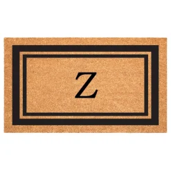 Black Border Monogram Doormat