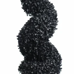Black Boxwood Spiral UV Resistant Topiary by Ashland®