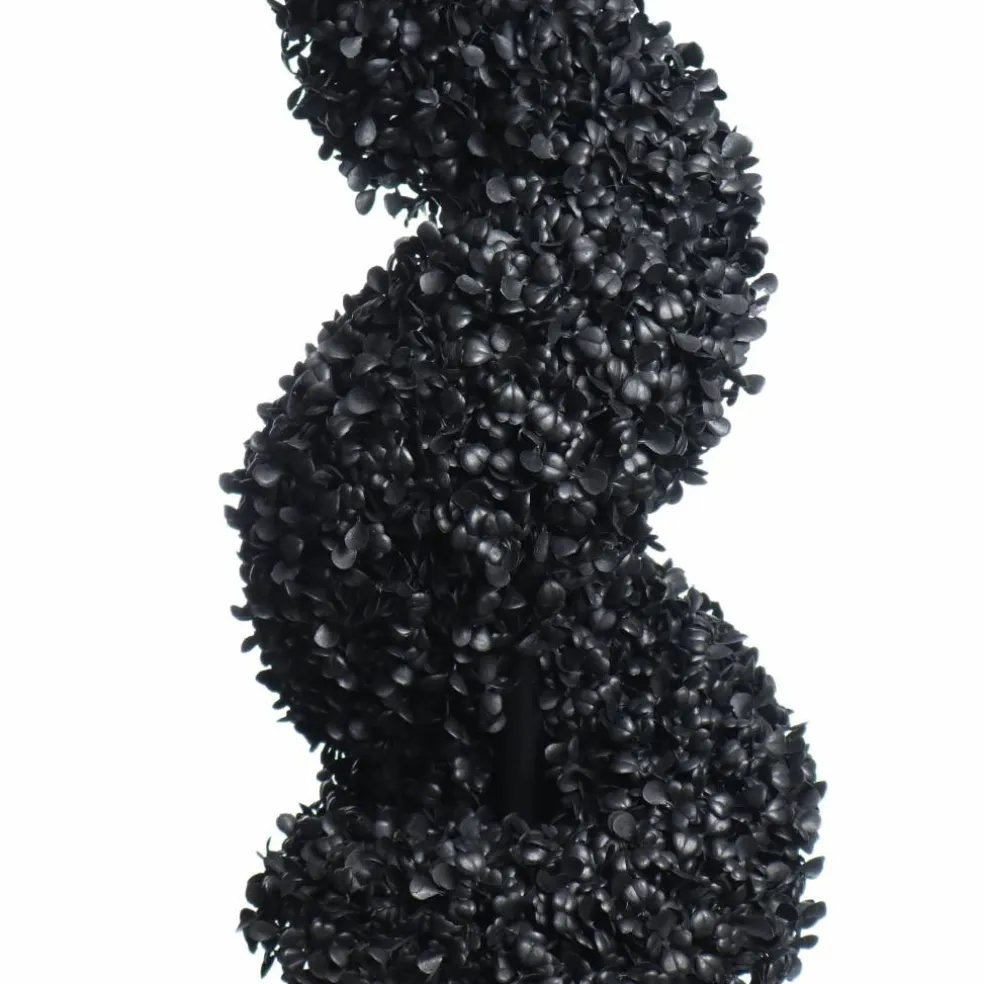 Black Boxwood Spiral UV Resistant Topiary by Ashland®