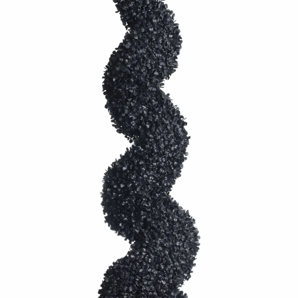 Black Boxwood Spiral UV Resistant Topiary by Ashland®