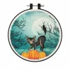 6" Black Cat Halloween Embroidery Kit by Loops & Threads®
