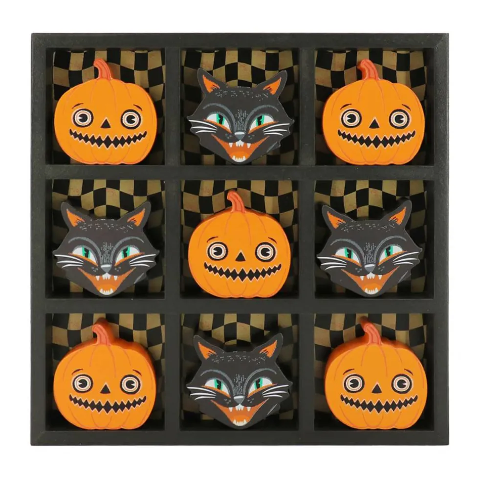 Black Cat & Jack-O'-Lantern Tic-Tac-Toe Tabletop Décor by Ashland®