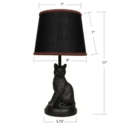 17" Black Cat Lamp Tabletop Décor by Ashland®