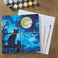 Black Cat & Moon Paint-by-Number Gallery Mini Kit by Artist's Loft®