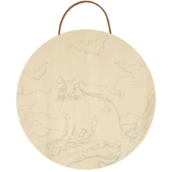 8" Black Cat Paint-by-Number Plywood Surface Kit by Artist's Loft®