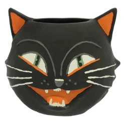 9.5" Black Cat Paper Mache Candy Bowl by Ashland®