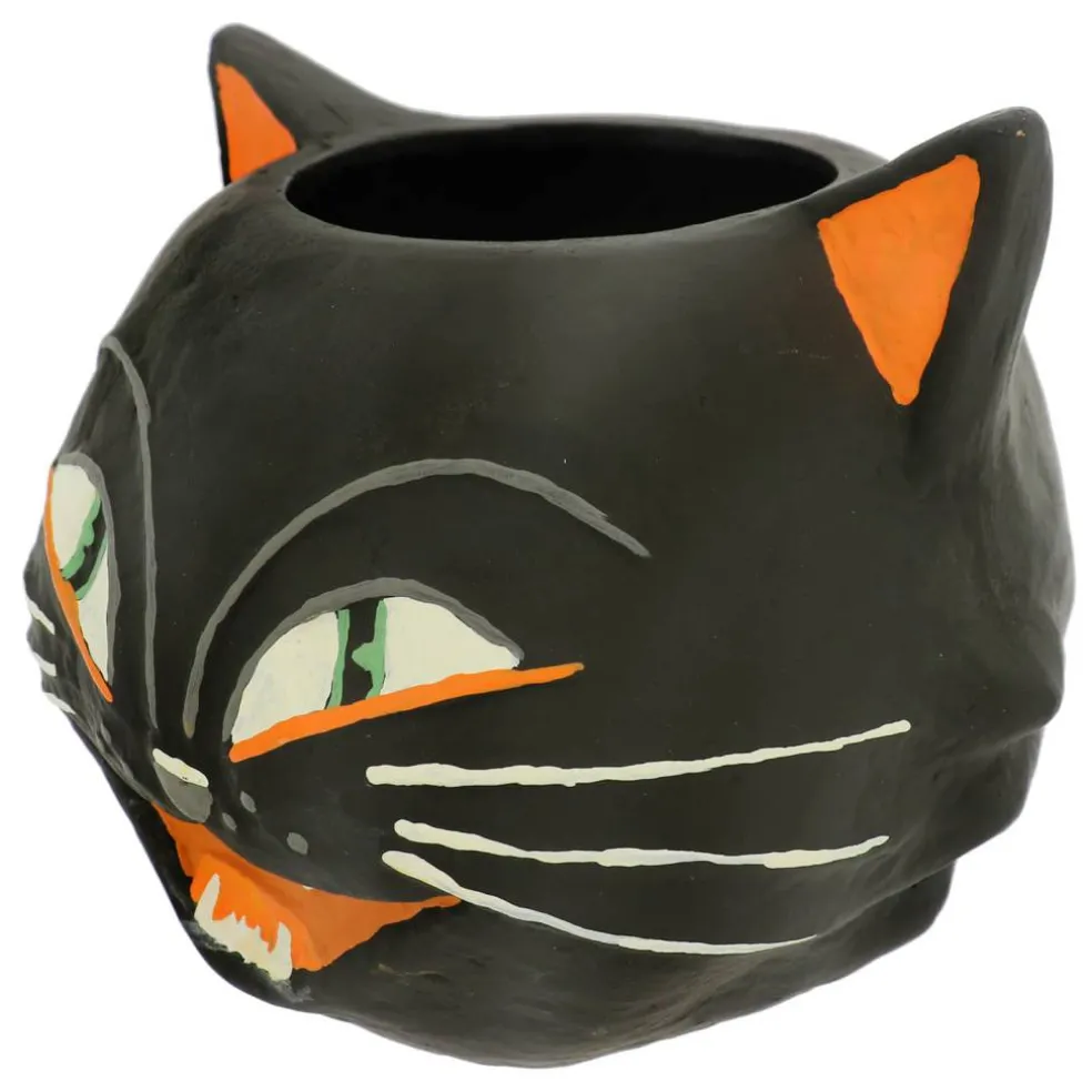9.5" Black Cat Paper Mache Candy Bowl by Ashland®