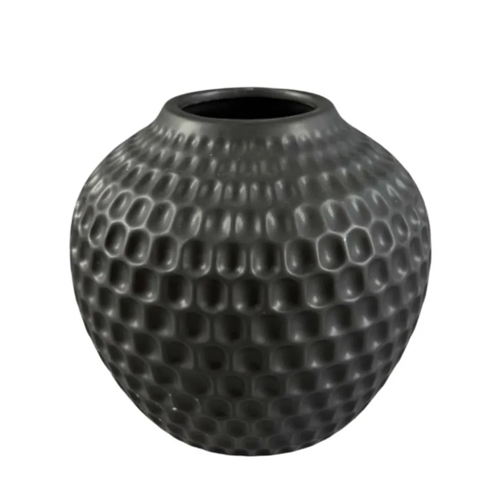 7" Black Ceramic Vase by Ashland®