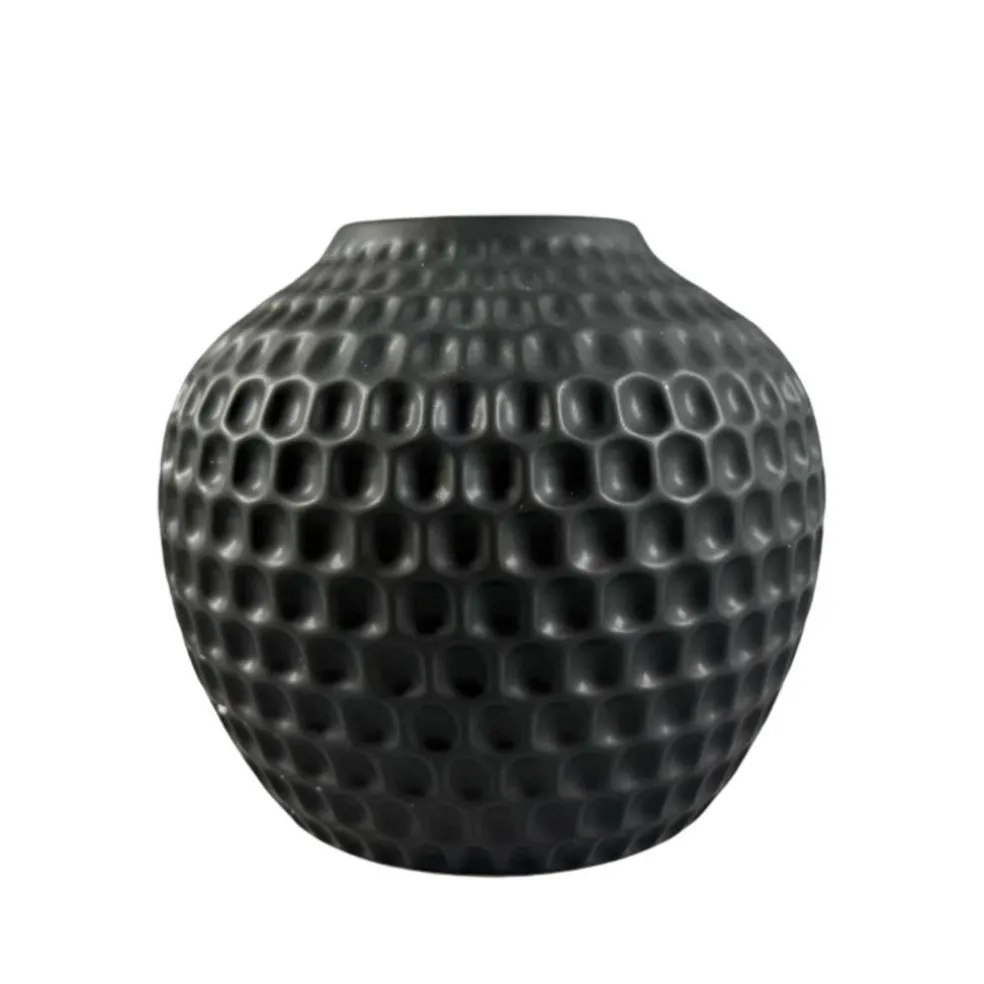 7" Black Ceramic Vase by Ashland®