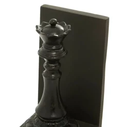 8" Black Chess Bookends, 2ct.