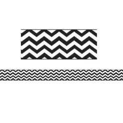Black Chevron Magnetic MAGI-STRIPS, 12 Packs of 6