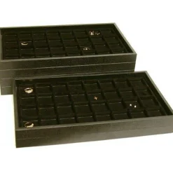 6 Black 32 Compartment Display Insert & Stackable Trays