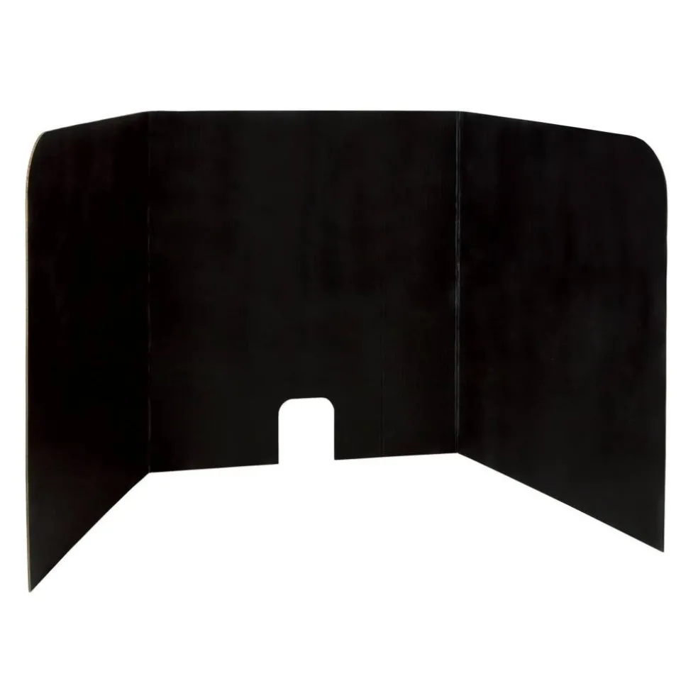 Black Computer Lab Privacy Board, 4 Pack