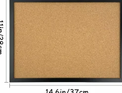 Black Cork Board Bulletin Board, 14.6