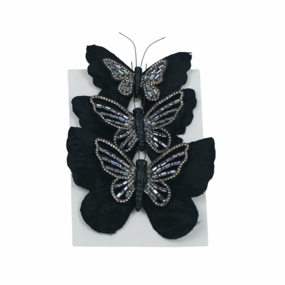 Black & Diamond Butterfly Accents, 3ct. by Ashland®