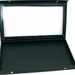 Black Display Case Box Necklace Bracelet Showcase Tray