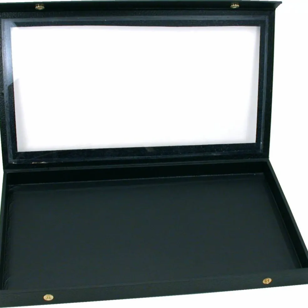 Black Display Case Box Necklace Bracelet Showcase Tray