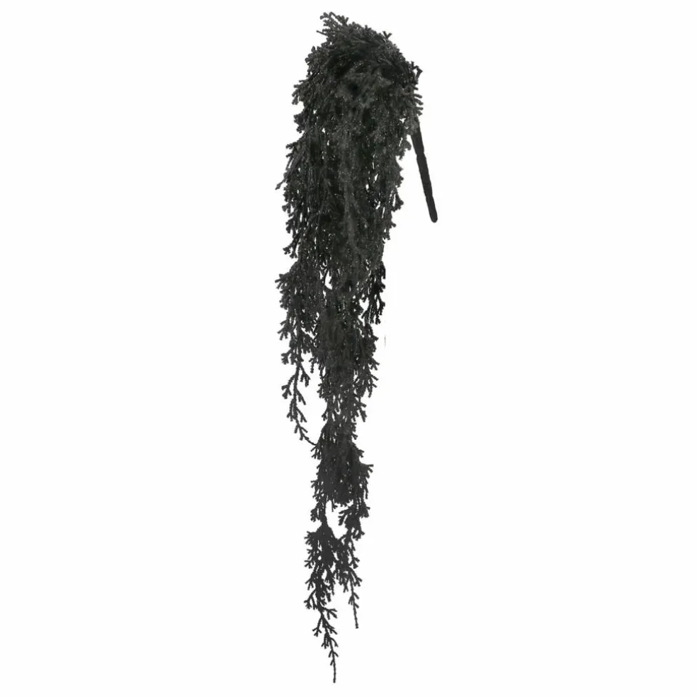 26" Black Dripping Cypress with Glitter Bush by Ashland®