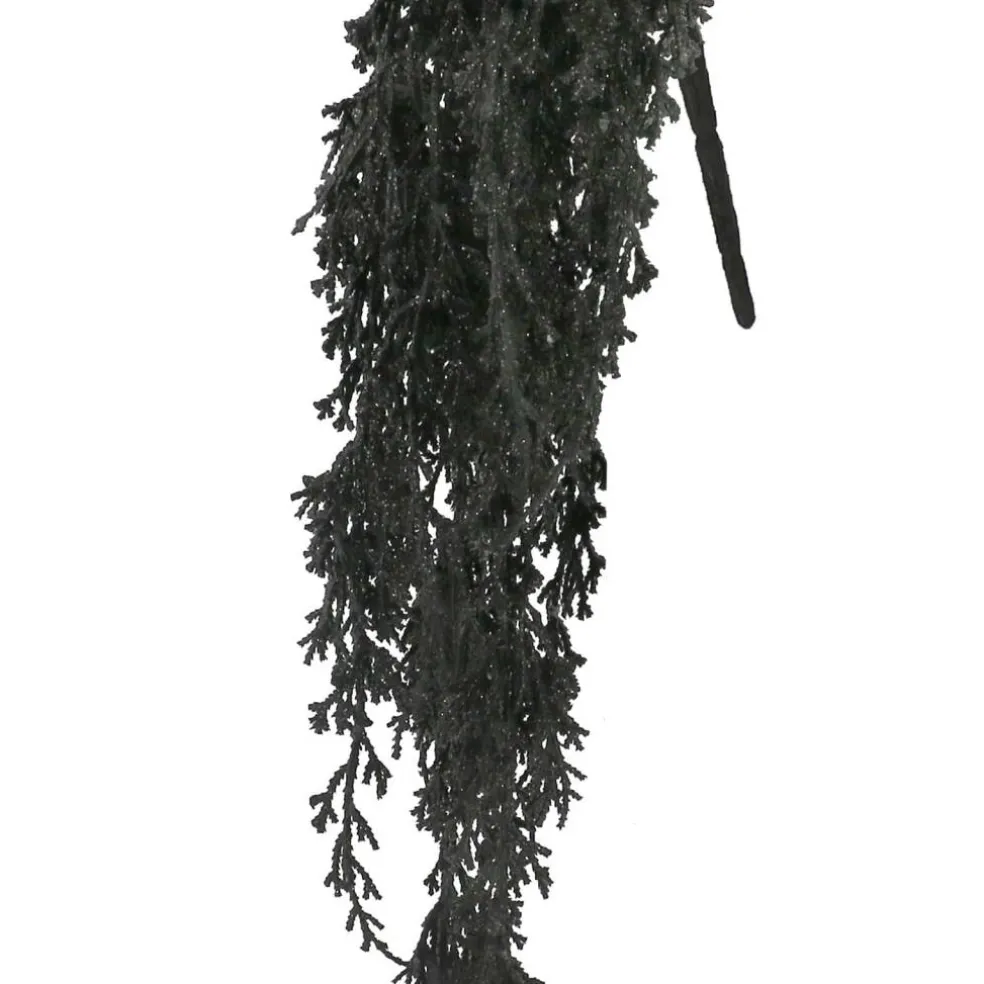 26" Black Dripping Cypress with Glitter Bush by Ashland®