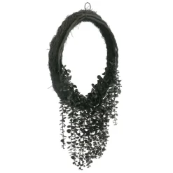 27" Black Dripping Eucalyptus Wreath by Ashland®
