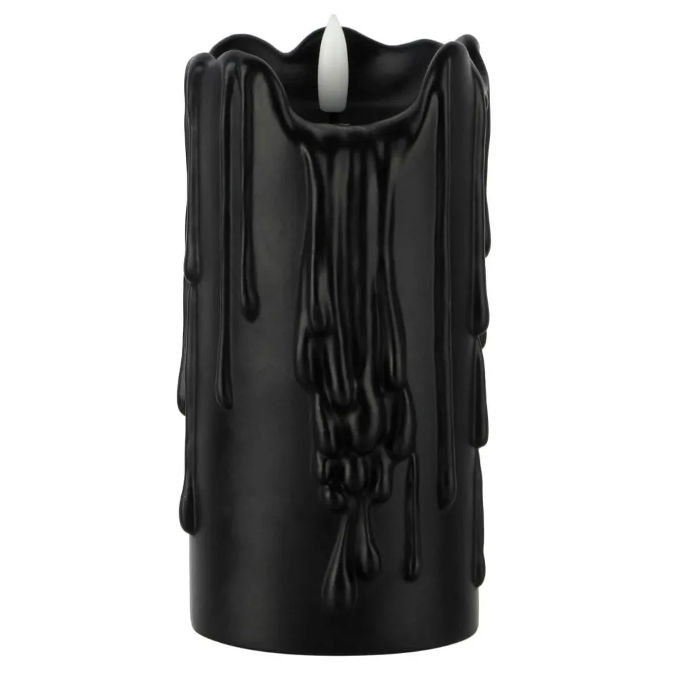Black Dripping LED Pillar Candle by Ashland®
