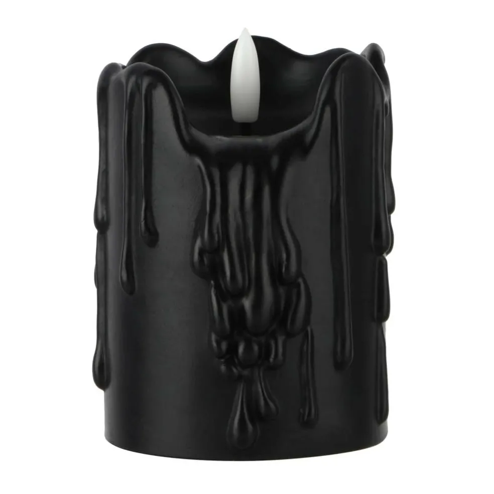 Black Dripping LED Pillar Candle by Ashland®