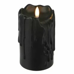 Black Dripping LED Pillar Candle by Ashland®