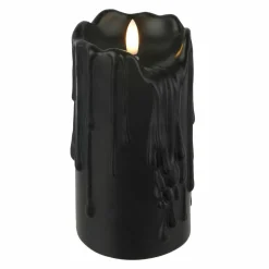 Black Dripping LED Pillar Candle by Ashland®