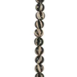 Black Dyed Agate Round Beads, 7.5mm by Bead Landing™