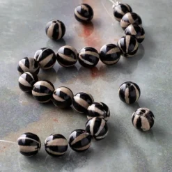 Black Dyed Agate Round Beads, 7.5mm by Bead Landing™